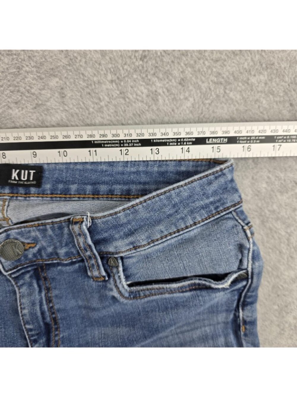 KUT Connie Jeans Womens 12 Blue Mid Rise Ankle Skinny Stretch Denim - Picture 6 of 9
